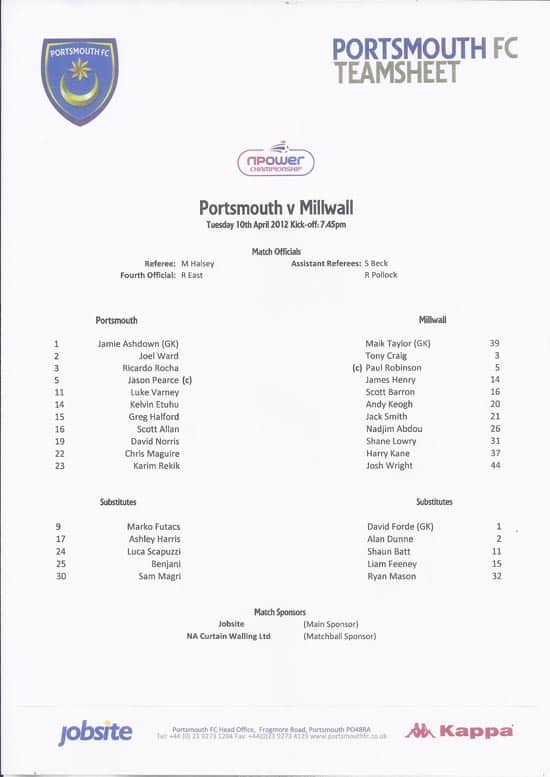 2011/12 Portsmouth v Millwall